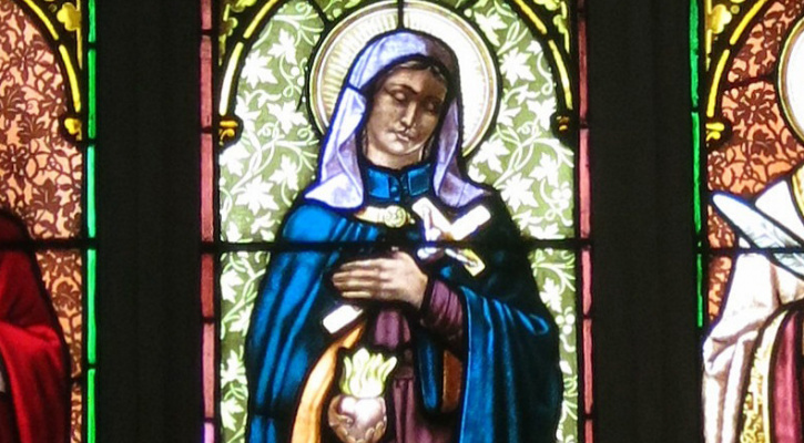 Stained Glass Window of Saint Catherine of Genoa